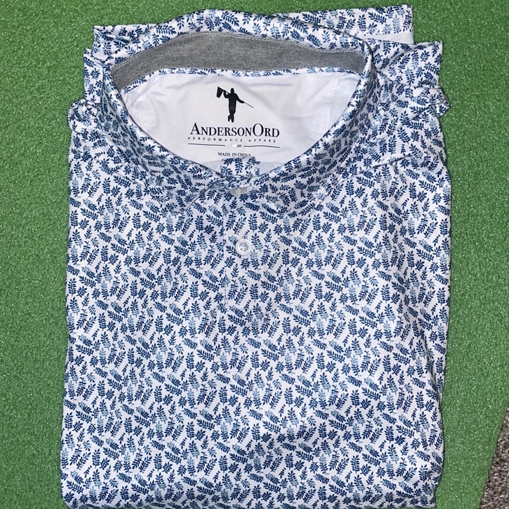 Men’s L Anderson Ord performance golf shirt